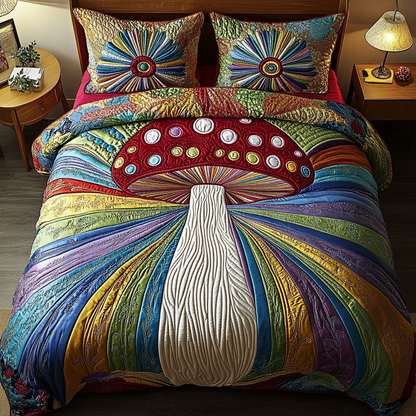 Cosmic Caps 3-Piece Quilted Bedding Set NCU0VH2430