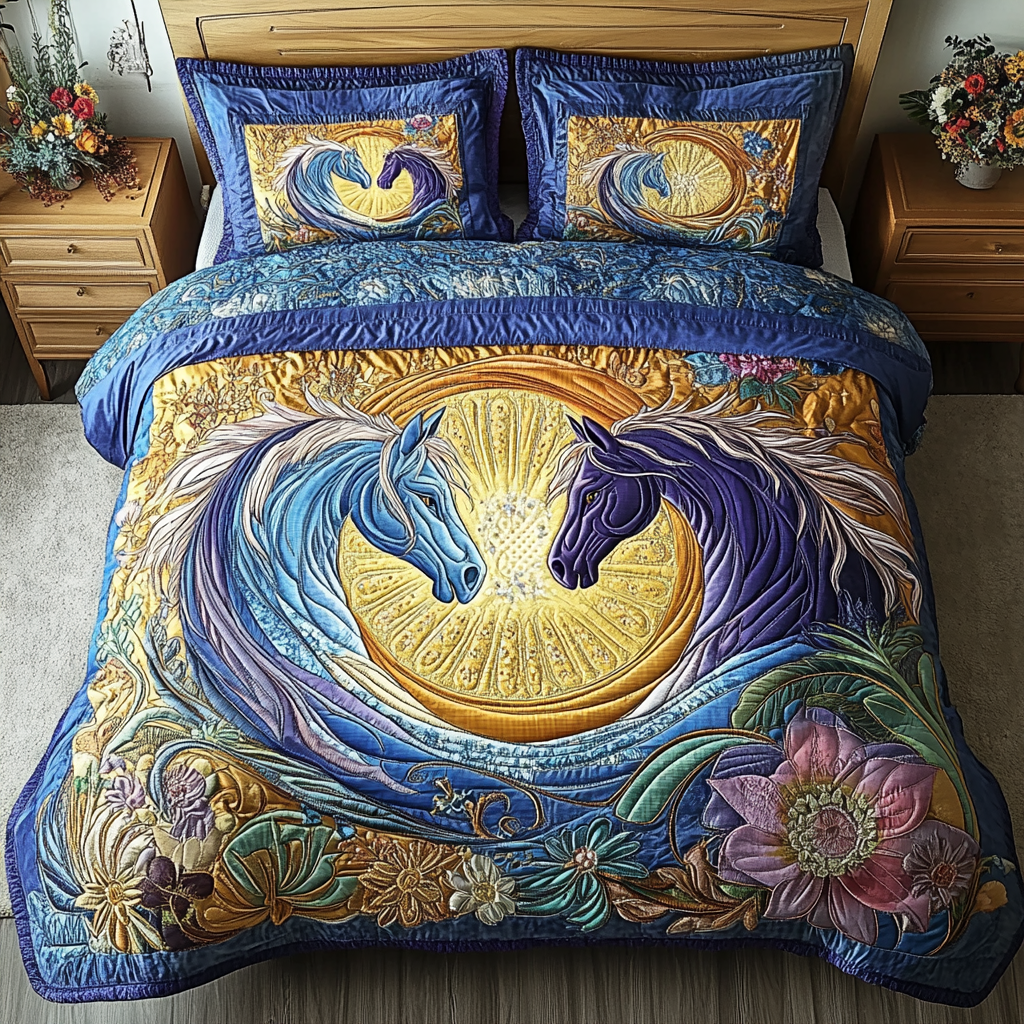 Cosmic Charger 3-Piece Quilted Bedding Set NCU0VH2919