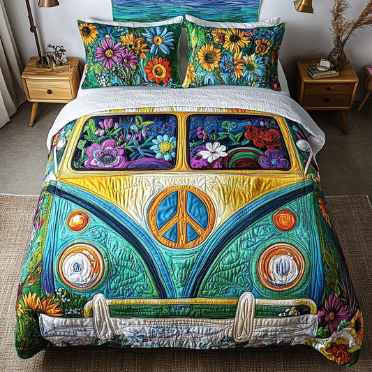 Cosmic Cruiser 3-Piece Quilted Bedding Set NCU0VL1403