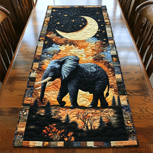 Cosmic Elephant Quilted Table Runner NCU0DK8824