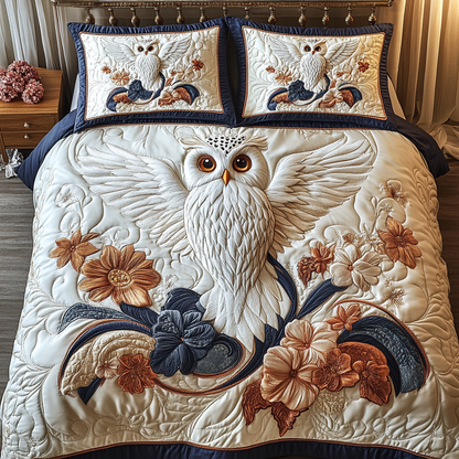 Cosmic Feather 3-Piece Quilted Bedding Set NCU0VH1465
