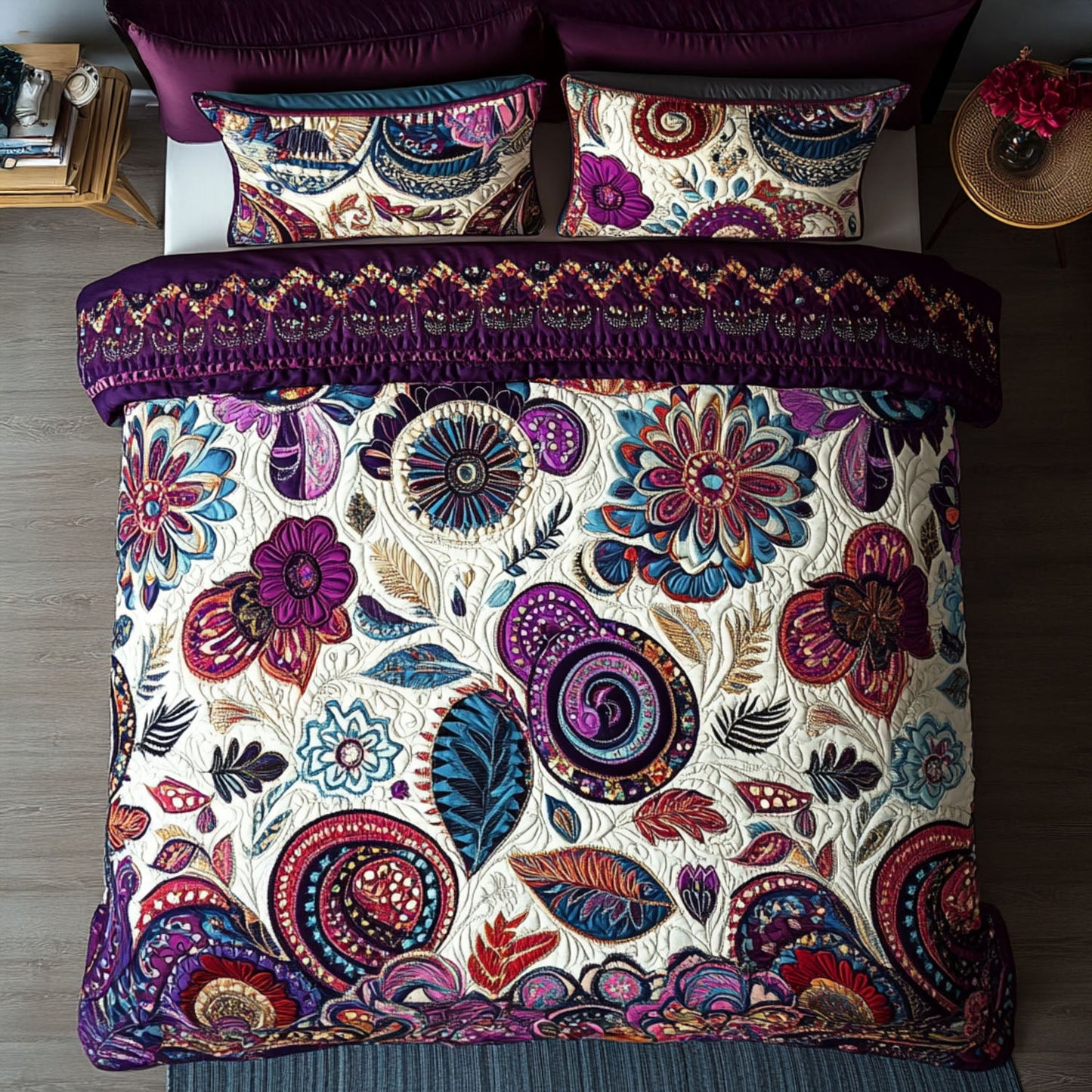 Cosmic Flow 3-Piece Quilted Bedding Set NCU0PT7136