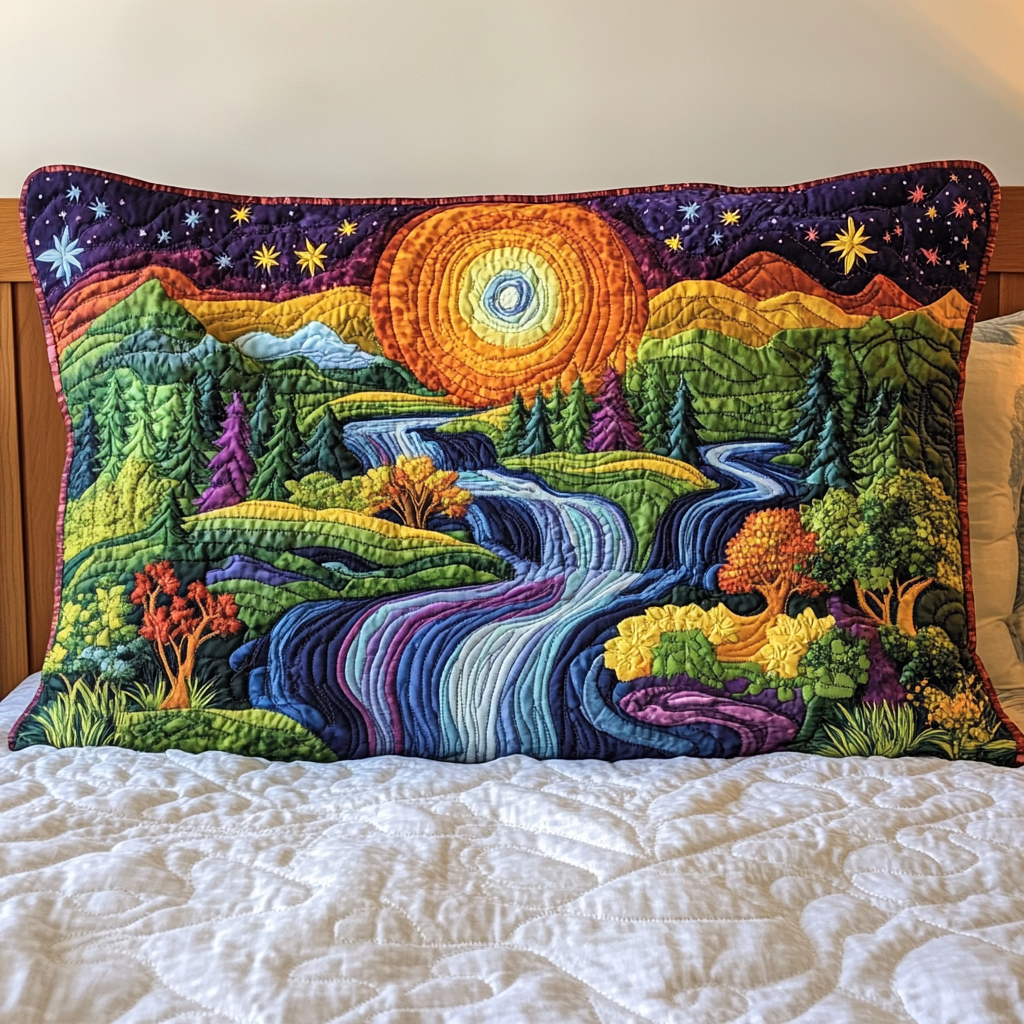 Cosmic Forest Glow Quilted Bedding Pillow Case NCU0VL976