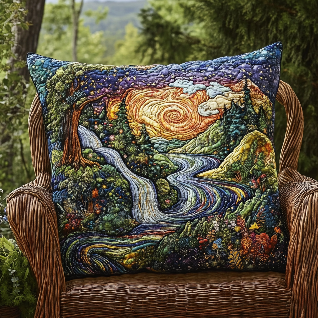 Cosmic Forest Glow Quilted Pillow Case NCU0VL976
