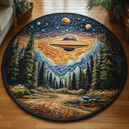 Cosmic Forest Quilted Round Mat NCU0DV5894