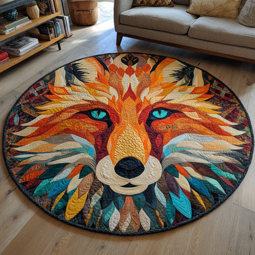 Cosmic Fox Quilted Round Mat NCU0HH436