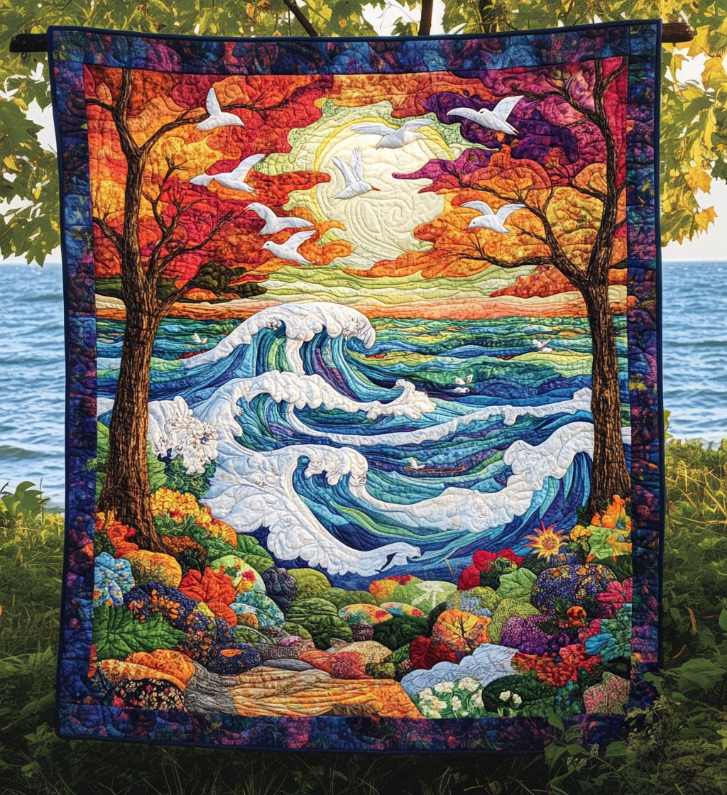 Cosmic Hippie Dreamscape Quilted Blanket NCU0PT524