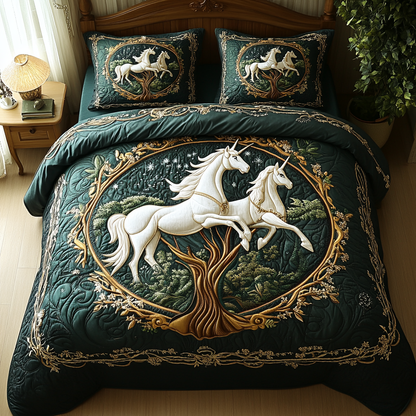 Cosmic Hoof 3-Piece Quilted Bedding Set NCU0DV2286