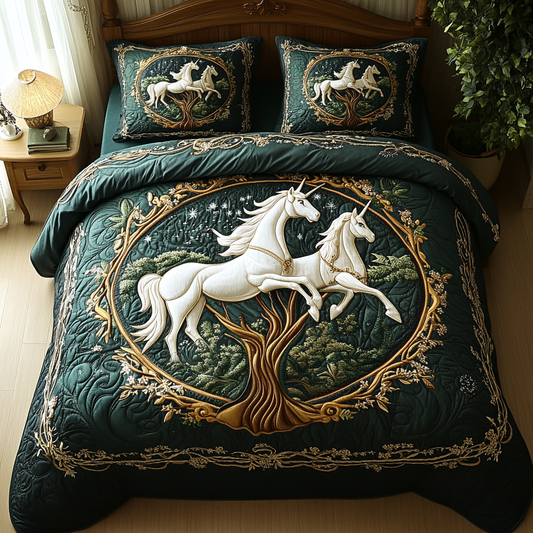 Cosmic Hoof 3-Piece Quilted Bedding Set NCU0DV2286
