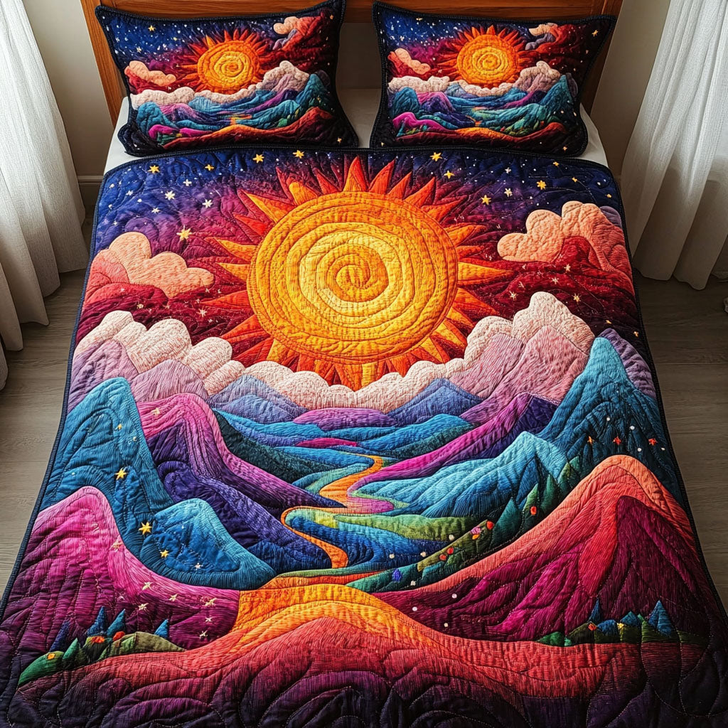 Cosmic Horizon 3-Piece Quilted Bedding Set NCU0NT3680