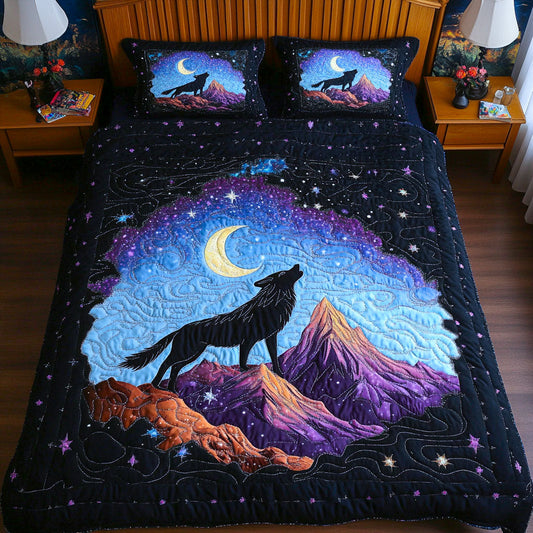 Cosmic Moonrise 3-Piece Quilted Bedding Set NCU0NT3851