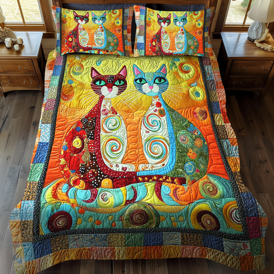 Cosmic Paws 3-Piece Quilted Bedding Set NCU0VH858
