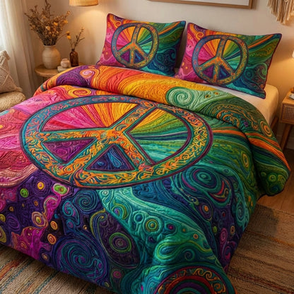 Cosmic Peace 3-Piece Quilted Bedding Set NCU0XD2676