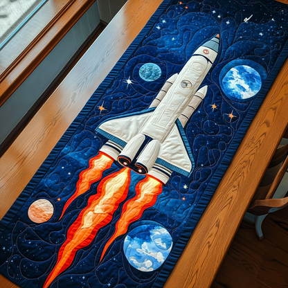 Cosmic Rocket Quilted Table Runner NCU0DK7729