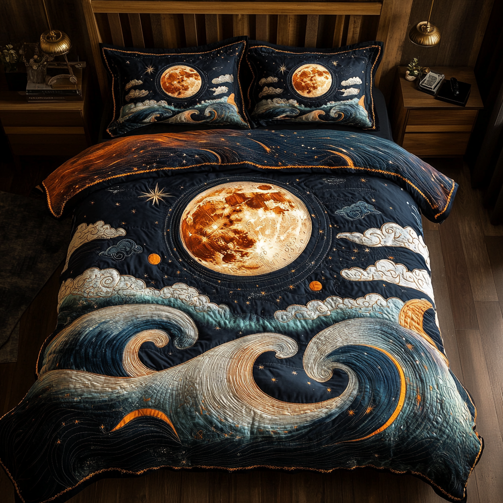 Cosmic Shine 3-Piece Quilted Bedding Set NCU0VL1695