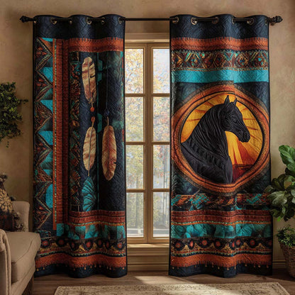 Cosmic Stallion Spirit Quilted Curtains NCU0XD1883