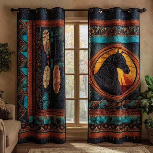 Cosmic Stallion Spirit Quilted Curtains NCU0XD1883