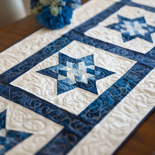 Cosmic Starry Flow Quilted Table Runner NCU0PT1766