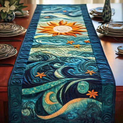 Cosmic Tides Quilted Table Runner NCU0PT6548