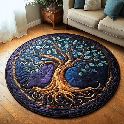 Cosmic Tree Quilted Round Mat NCU0DV3673