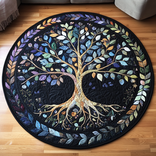 Cosmic Tree Quilted Round Mat NCU0NT3449