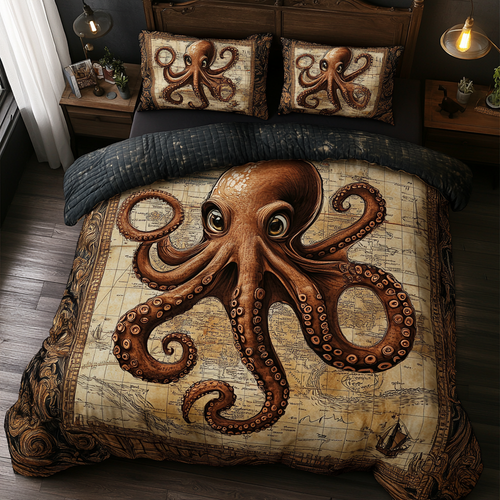 Ocean Explorer 3-Piece Quilted Bedding Set NCU0DK6248