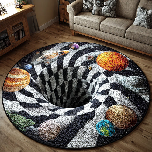Cosmic Vortex Quilted Round Mat NCU0DV7582