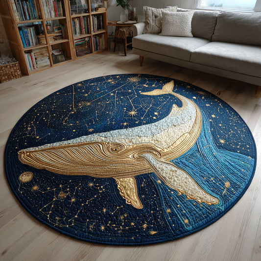 Cosmic Whale Quilted Round Mat NCU0HH154