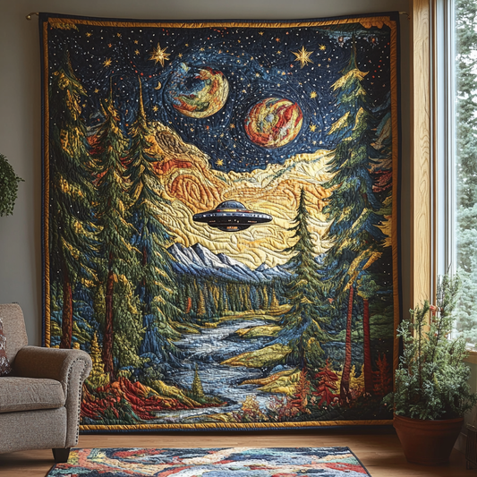 Cosmic Woodland Quilted Blanket NCU0DV5802