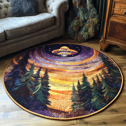 Cosmic Woodland Quilted Round Mat NCU0DV5899