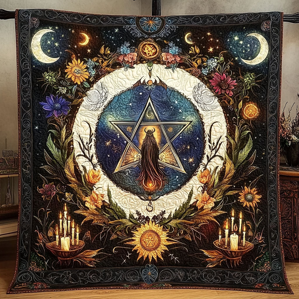 Cosmic Wreath Enchantment Quilted Blanket NCU0PT3778