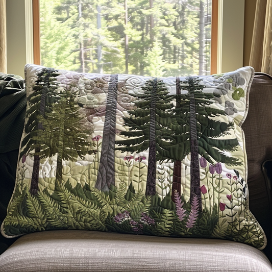 Cottage Forest Quilted Bedding Pillow Case NCU0DV6289