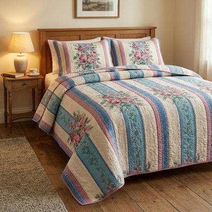 Cottage Bloom 3-Piece Quilted Bedding Set NCU0TD2521