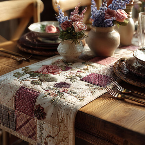 Cottage Bloom Harmony Quilted Table Runner NCU0PT11236
