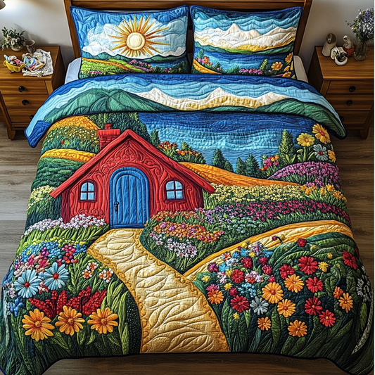 Cottage Charm 3-Piece Quilted Bedding Set NCU0DK3912