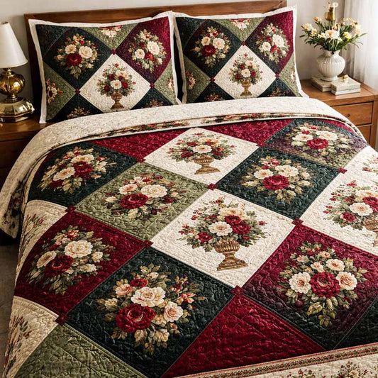 Cottage Charm 3-Piece Quilted Bedding Set NCU0XD2524
