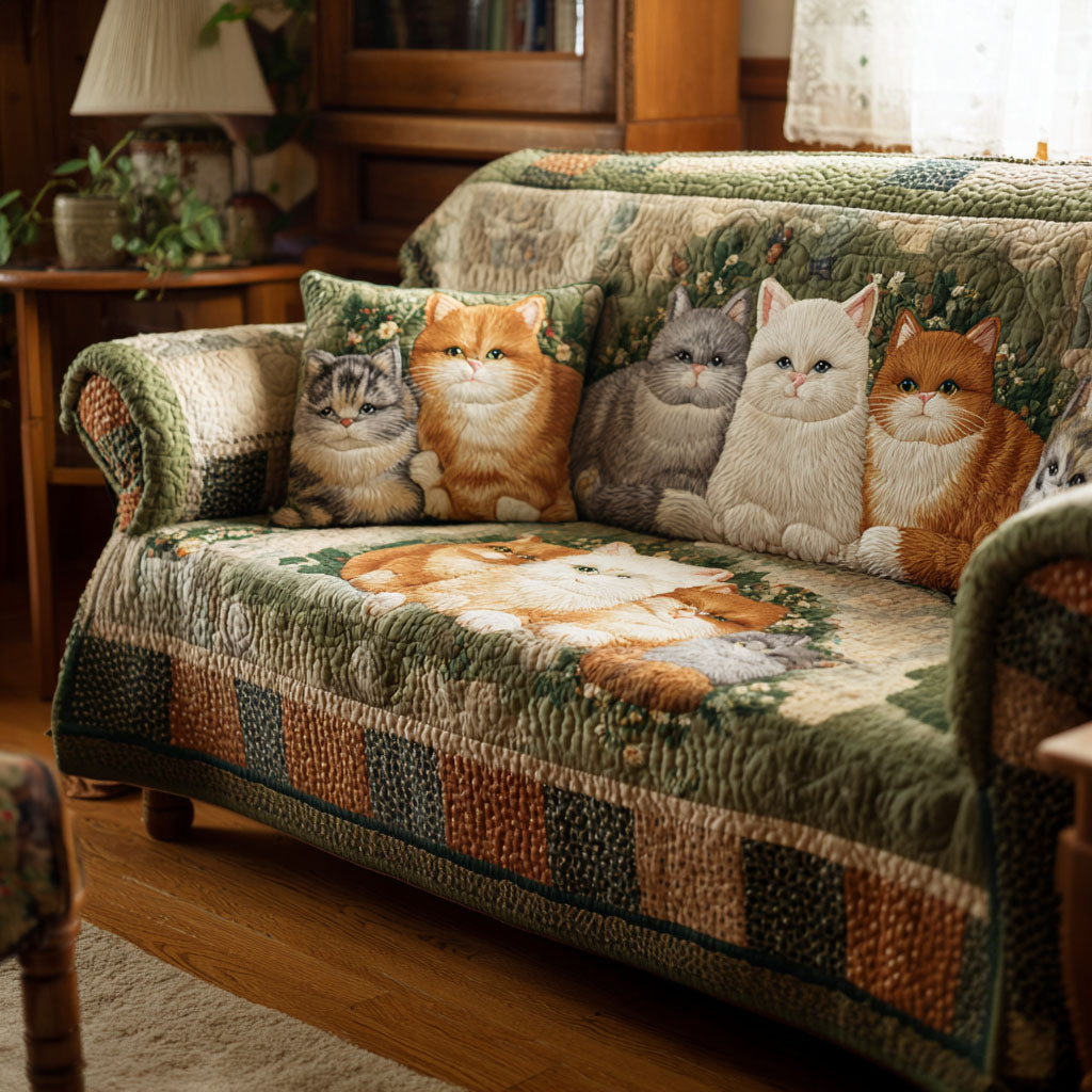 Cottage Companions Quilted Sofa Cover NCU0TV805