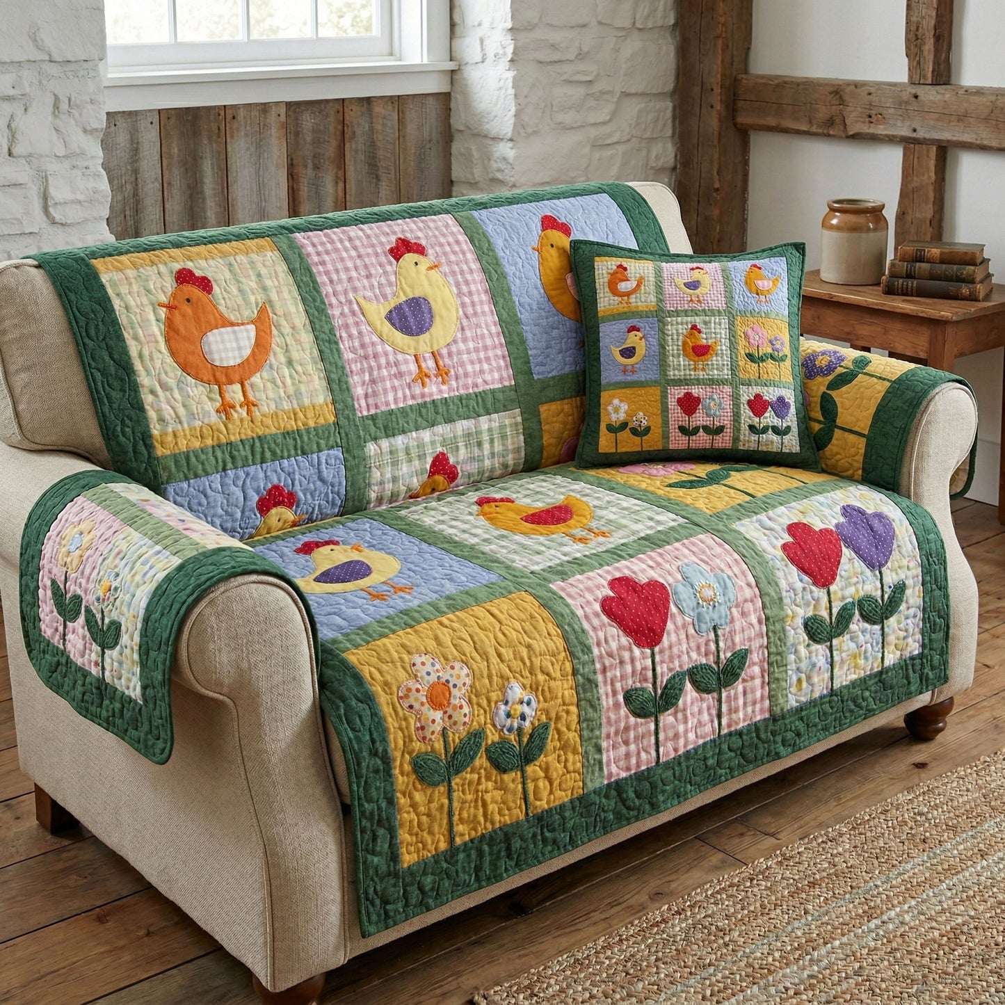Cottage Coop Quilted Sofa Cover NCU0NT12378