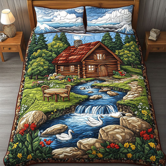 Cottage Creek 3-Piece Quilted Bedding Set NCU0NT3655