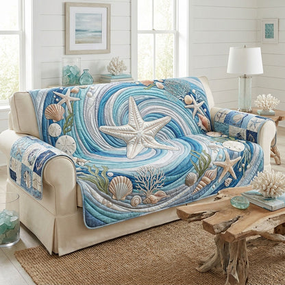 Cottage by the Sea Quilted Sofa Cover NCU0PT11788