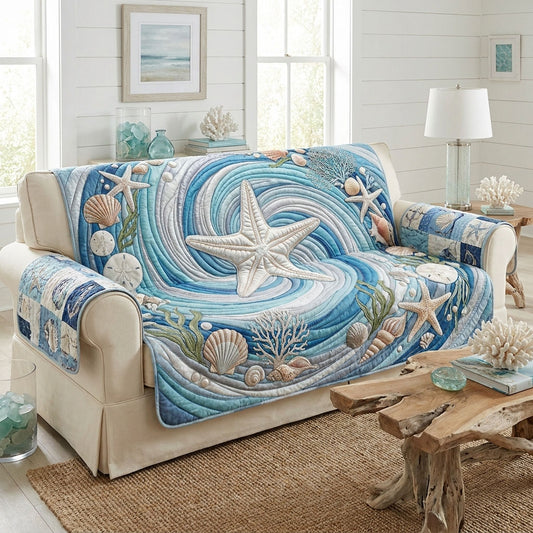 Cottage by the Sea Quilted Sofa Cover NCU0PT11788