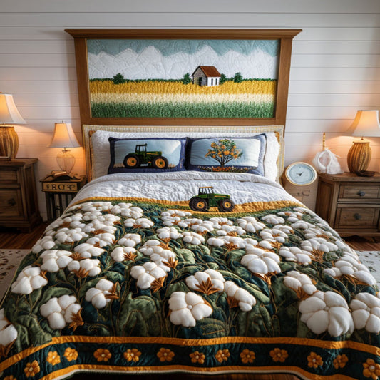 Cotton Pastures 3-Piece Quilted Bedding Set NCU0PT6200