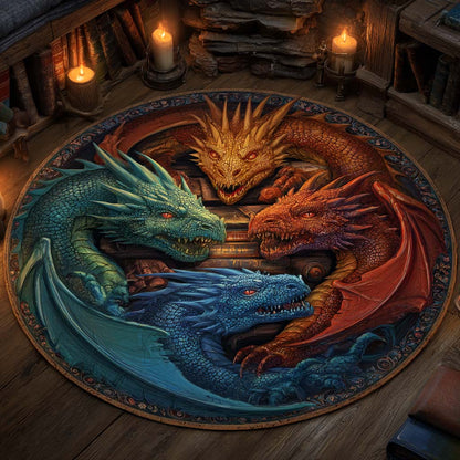 Council of Flames Round Carpet NCU0XD1355