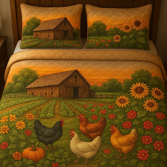 Country Acres 3-Piece Quilted Bedding Set NCU0PT5574