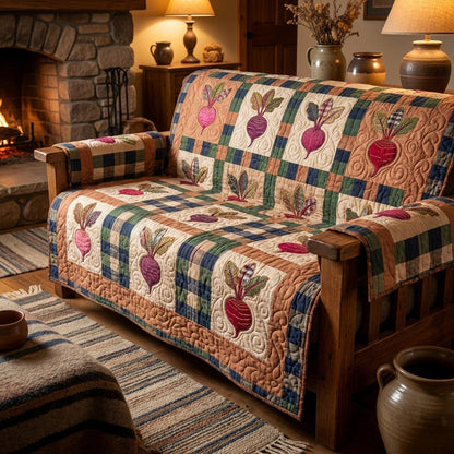 Country Beets Quilted Sofa Cover NCU0DV9319
