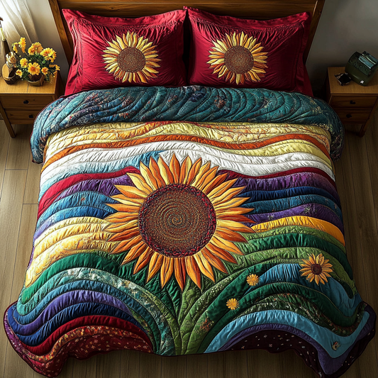 Country Bloom 3-Piece Quilted Bedding Set NCU0VH3612
