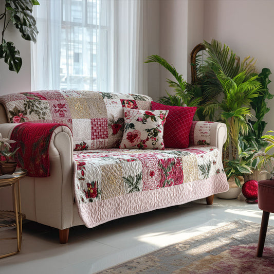 Country Bloom Haven Quilted Sofa Cover NCU0PT10590