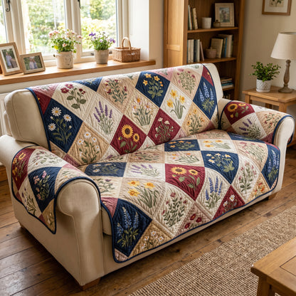 Country Bloom Quilted Sofa Cover NCU0DV9723