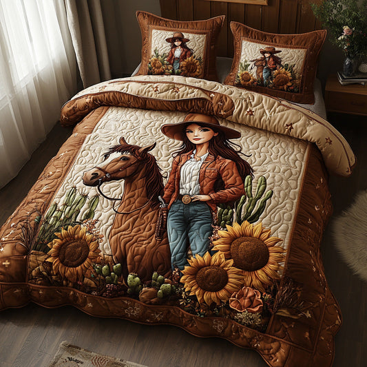Country Blossom 3-Piece Quilted Bedding Set NCU0DV6641