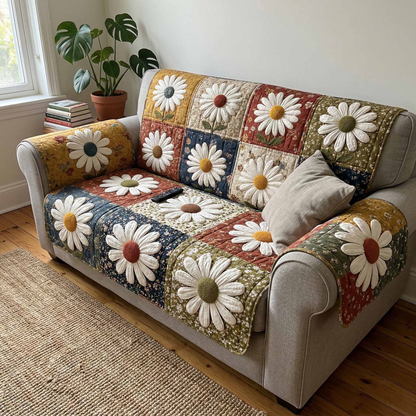Country Blossom Quilted Sofa Cover NCU0XD2502